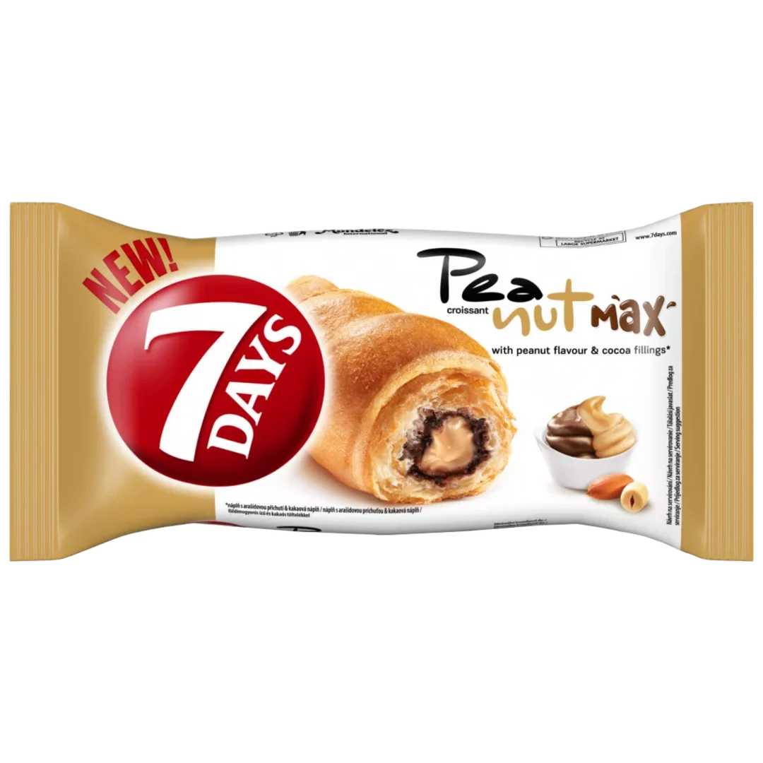 7DAYS Double Max croissant földimogyorós töltelékkel 80 g