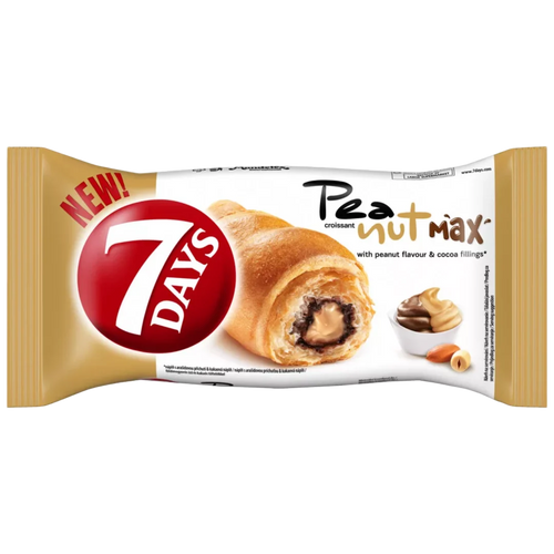 7DAYS Double Max croissant földimogyorós töltelékkel 80 g