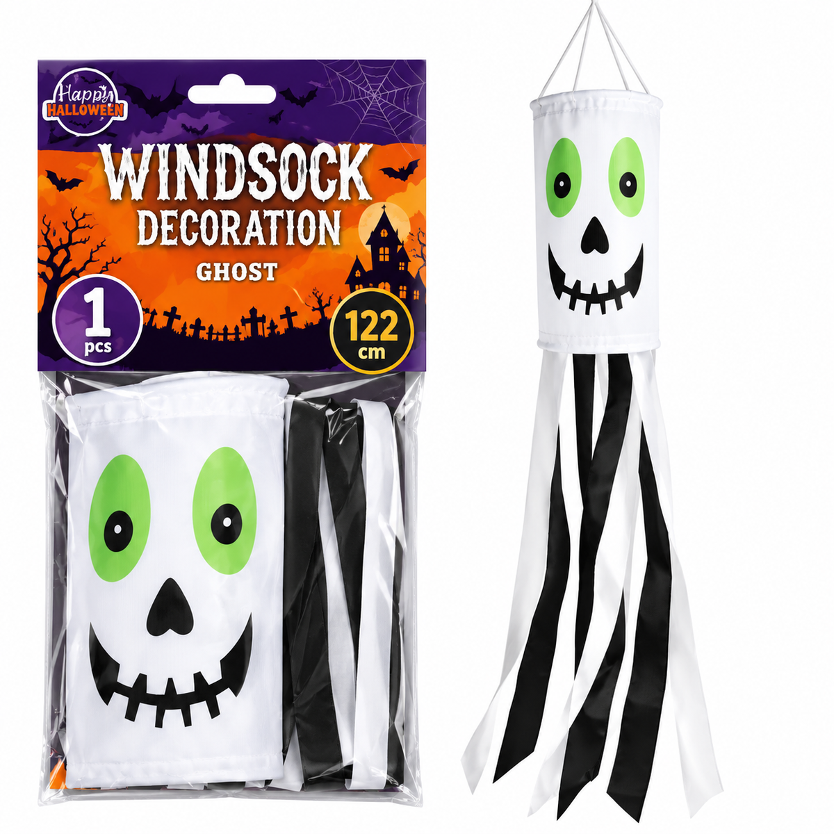Halloween-i dekoráció 122 cm, szélzsák