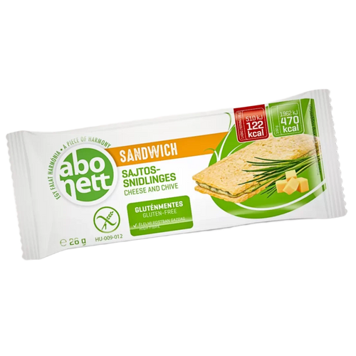 Abonett Sajtos-snidlinges gluténmentes szendvics 26 g