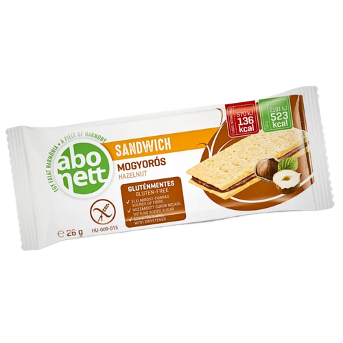 Abonett Mogyorós gluténmentes szendvics 26 g