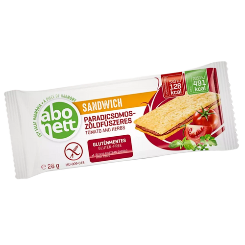 Abonett Paradicsomos-zöldfűszeres gluténmentes szendvics 26 g