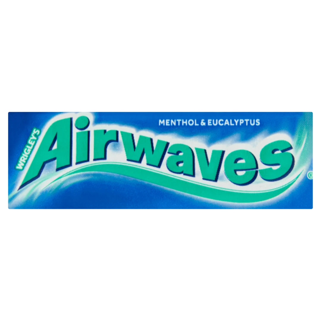 Airwaves Menthol & Eucalyptus mentol- és eukaliptuszízű cukormentes rágógumi édesítőszerrel 14 g