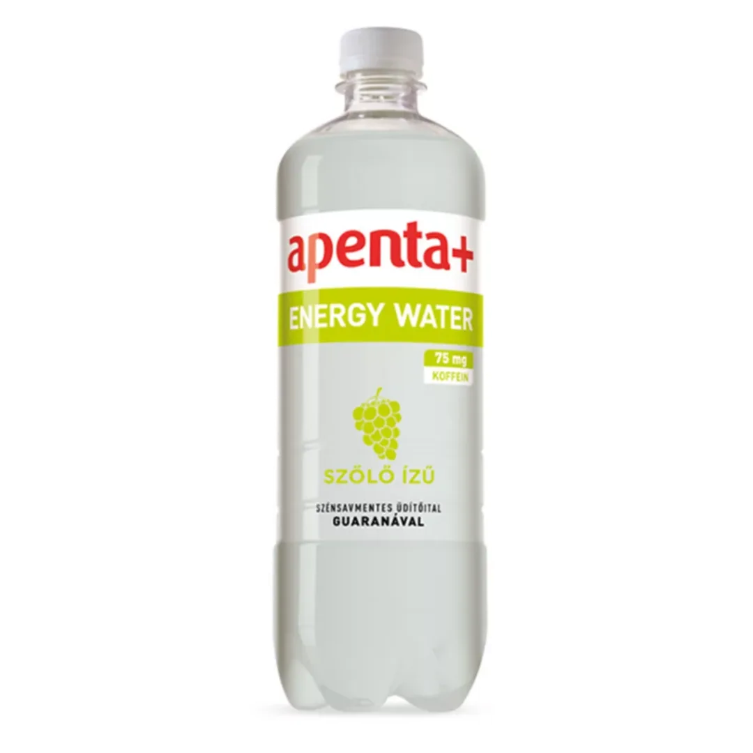 Apenta+ Energy Water szőlő ízű üdítőital guaranával DRS 750 ml