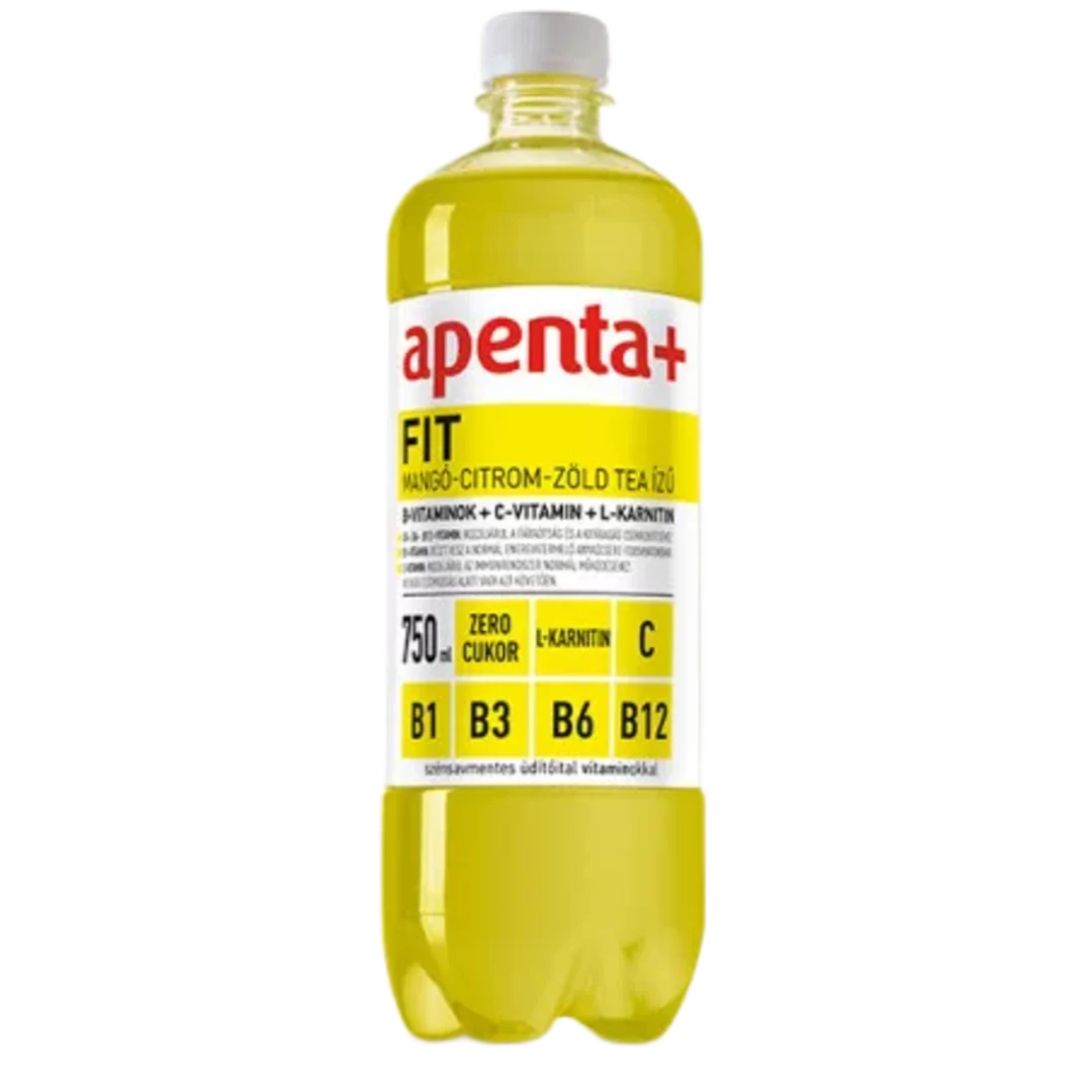 Apenta+ Fit mangó-citrom-zöld tea ízű energiamentes üdítőital DRS 750 ml
