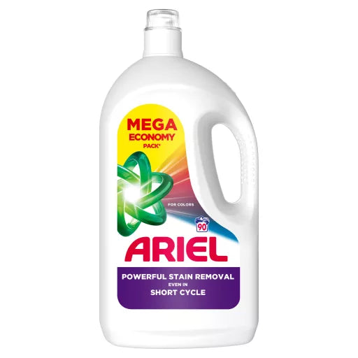 Ariel Color Mega Economy folyékony mosószer színes ruhákhoz, 90 mosás – 4,05 l