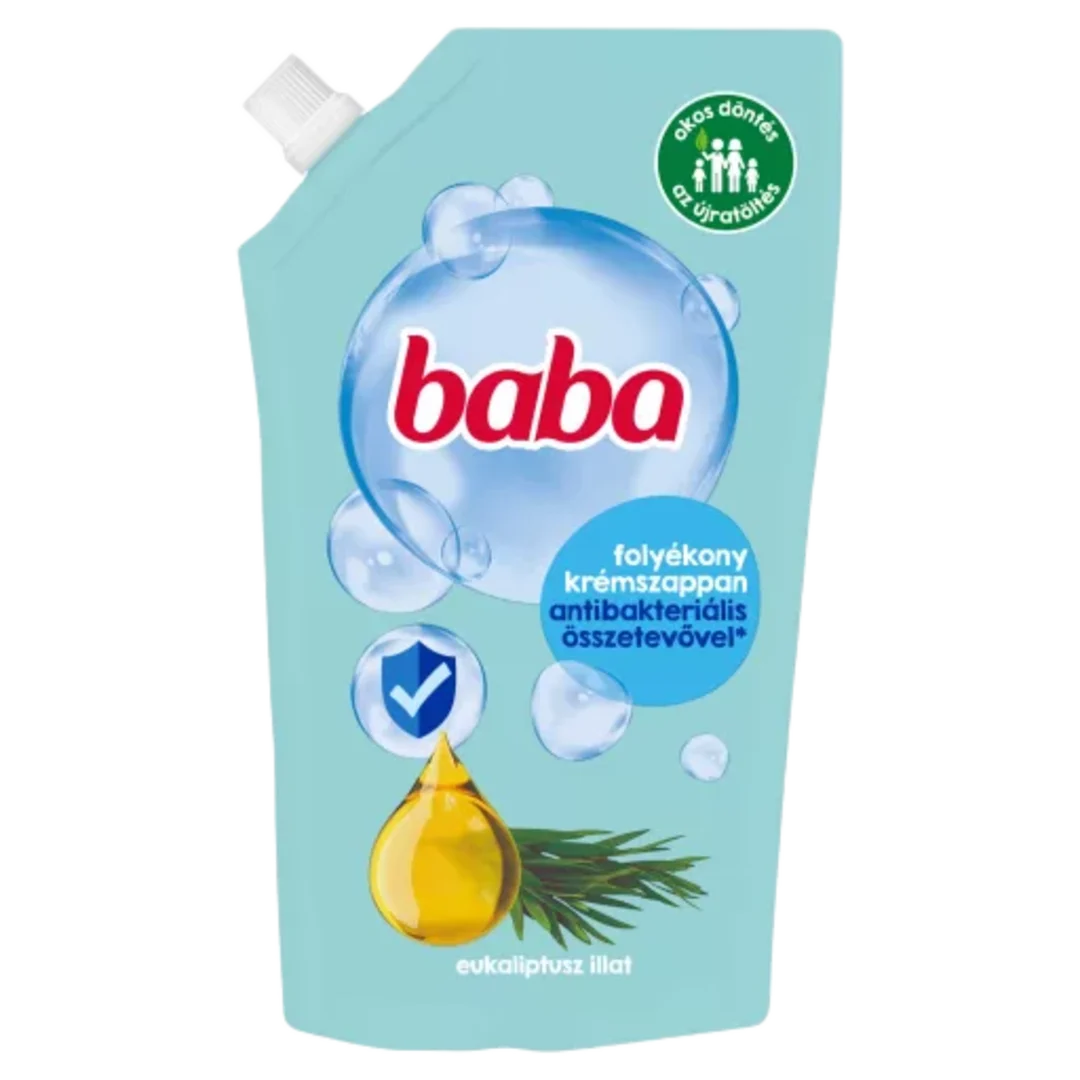 Baba Utántöltő Antibakteriális Eukaliptus folyékony szappan, 500 ml