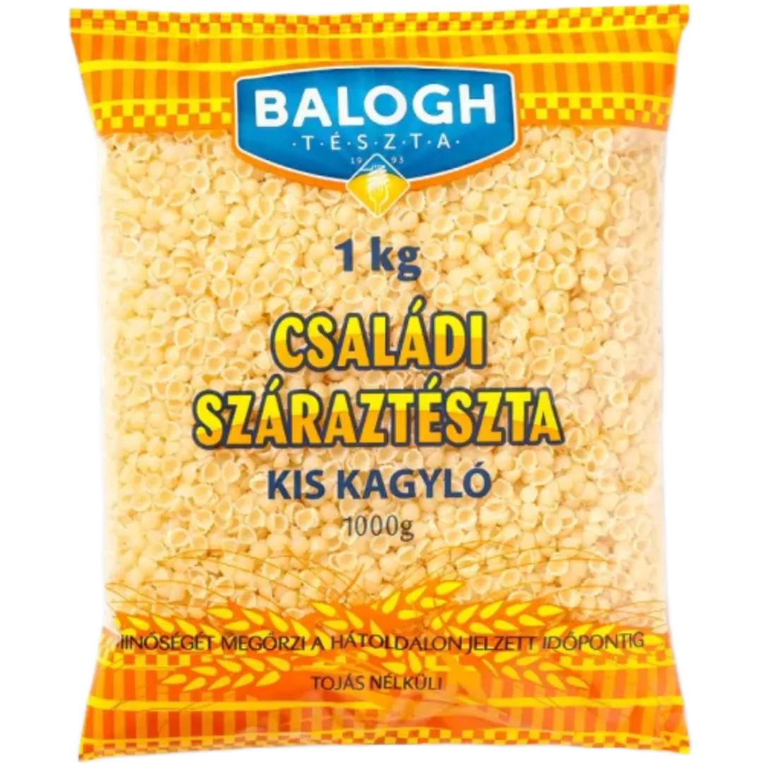 Balogh Családi tojás nélküli kiskagyló száraztészta 1 kg