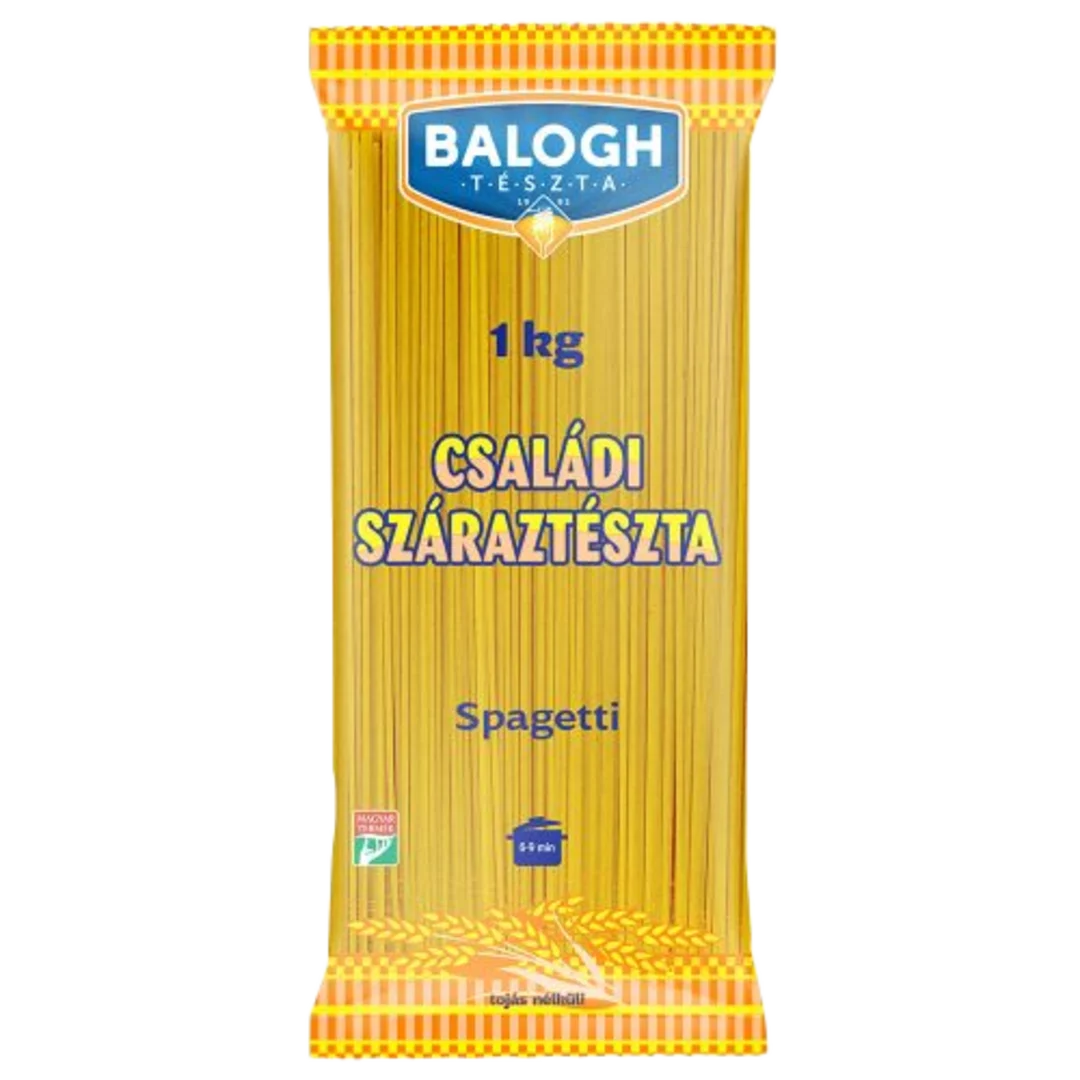 Balogh Családi tojás nélküli spagetti száraztészta 1 kg