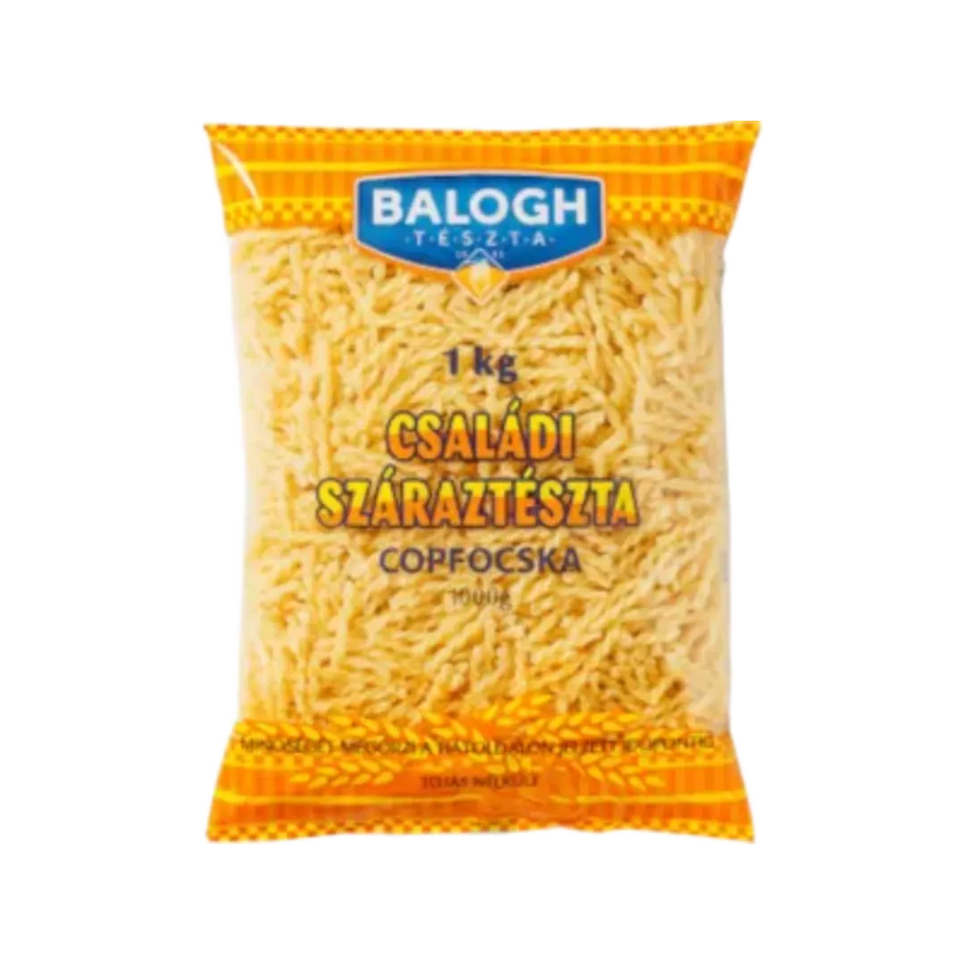 Balogh Családi tojás nélküli copfocska száraztészta 1 kg