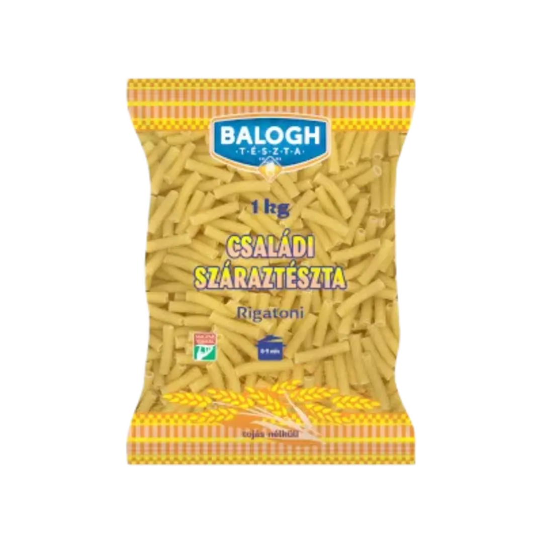 Balogh Családi tojás nélküli rigatoni száraztészta 1 kg