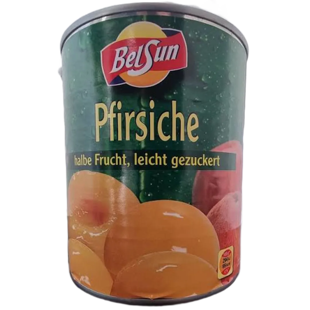 BelSun felezett őszibarackbefőtt 820 g / 465–490 g