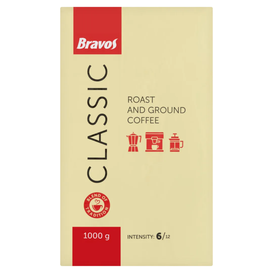 Bravos Classic őrölt pörkölt kávé 1 kg