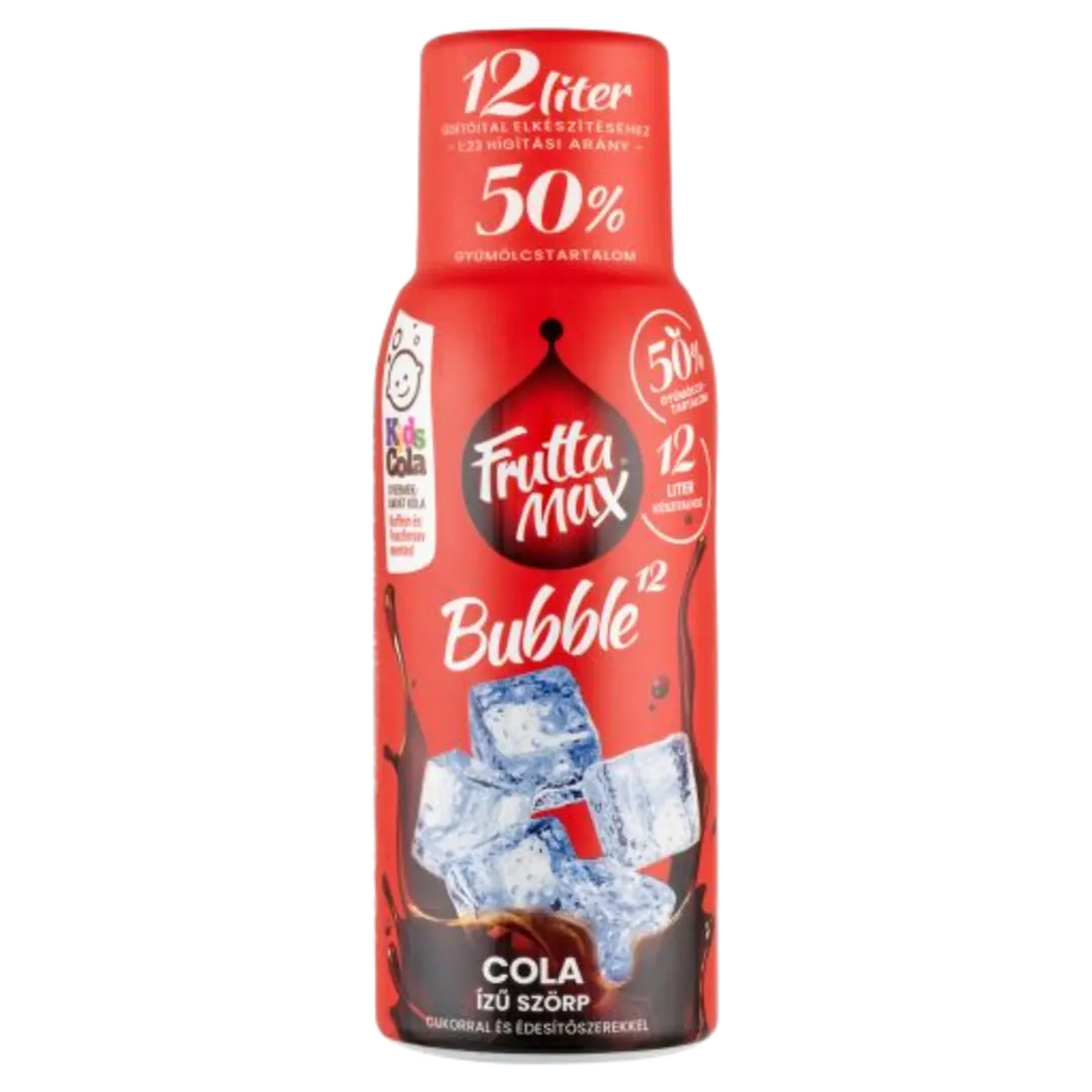 FruttaMax Bubble12 cola ízű gyümölcsszörp DRS 500 ml