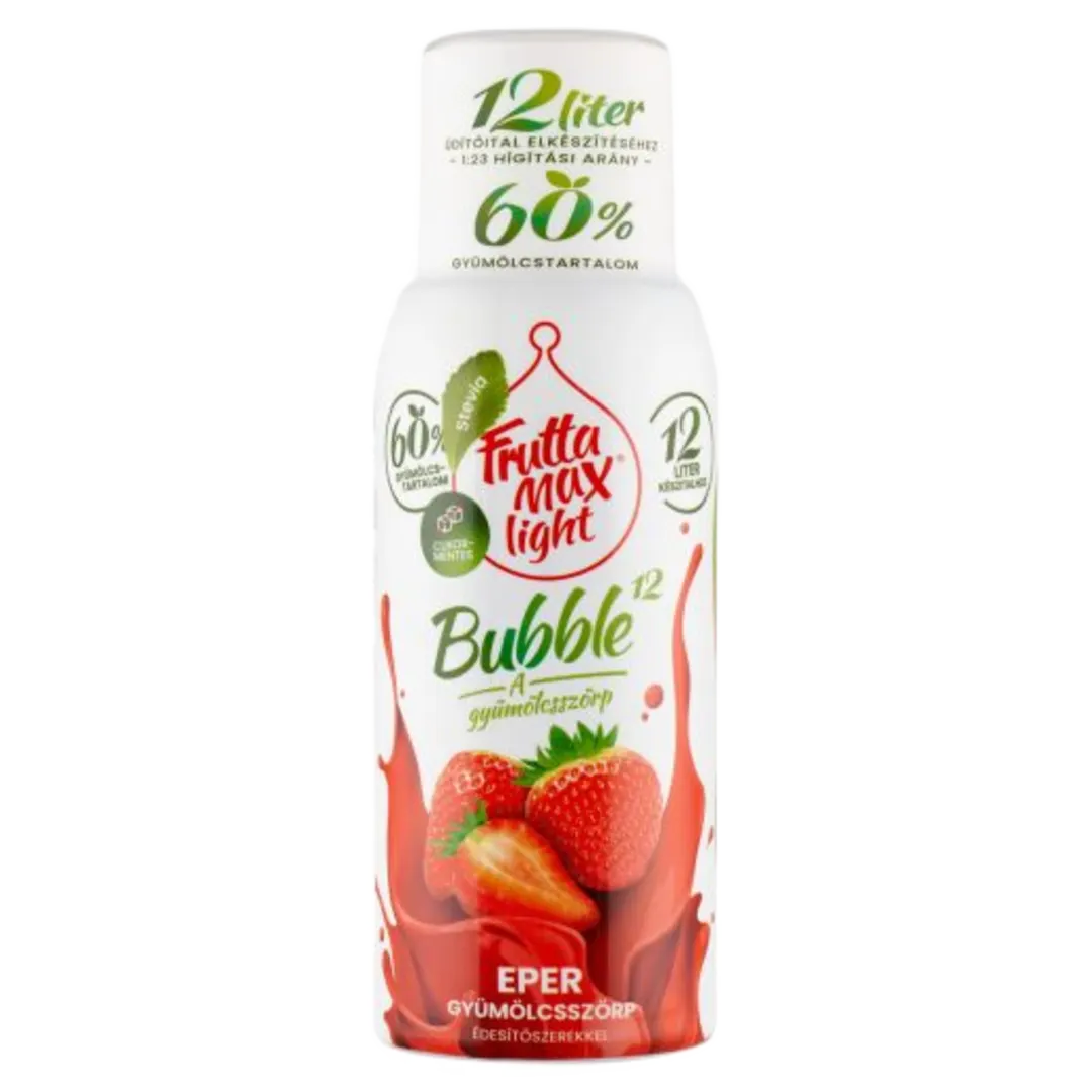 FruttaMax Bubble12 eper ízű gyümölcsszörp DRS 500 ml