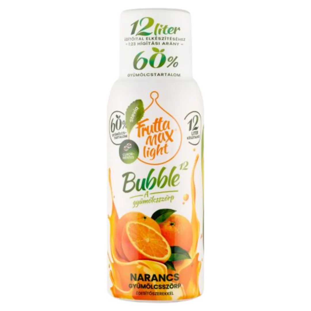 FruttaMax Bubble12 narancs ízű gyümölcsszörp DRS 500 ml