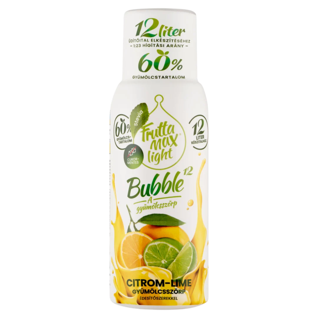 FruttaMax Light Bubble12 citrom-lime gyümölcsszörp DRS 500 ml