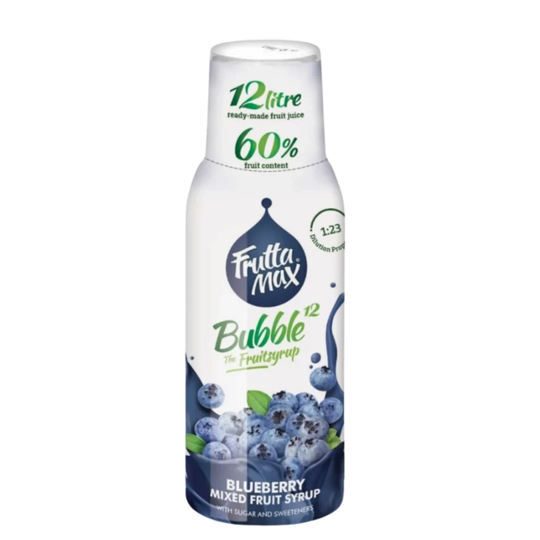 FruttaMax Bubble12 áfonya ízű vegyes gyümölcsszörp DRS 500 ml