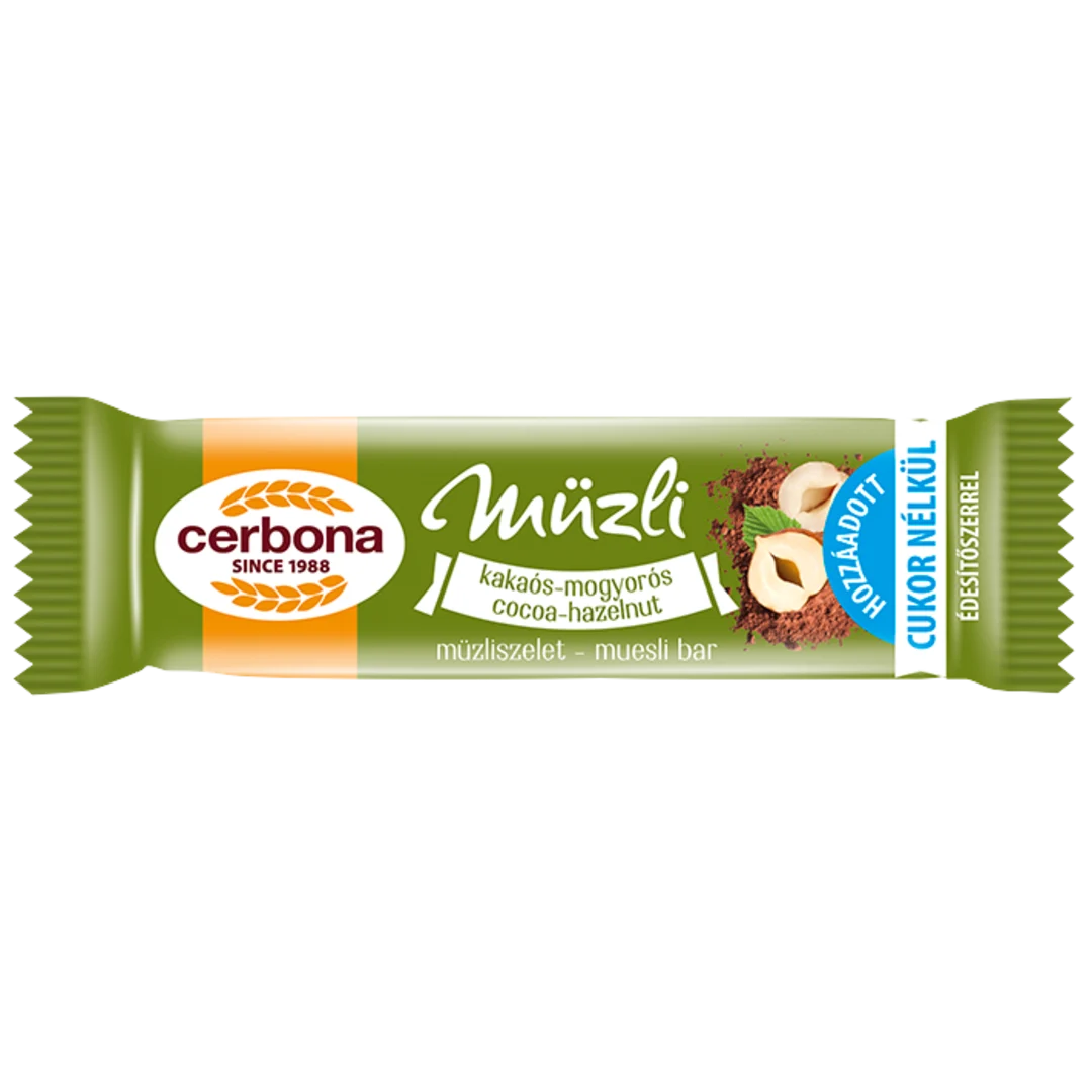 CERBONA MÜZLI 20G HCN KAKAÓS-MOGYORÓ