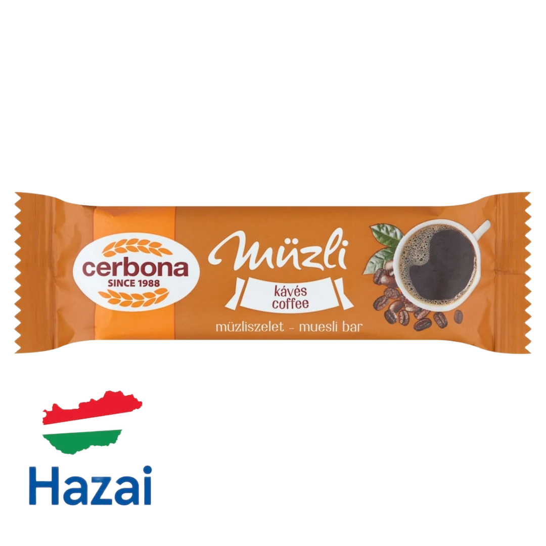 Cerbona Kávés müzliszelet fehér bevonó talppal 20 g