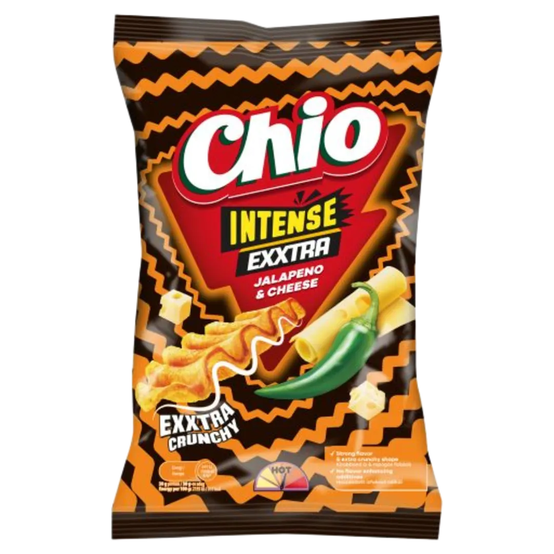 Chio Intense EXXTRA Jalapeño & Cheese burgonyachips 55 g