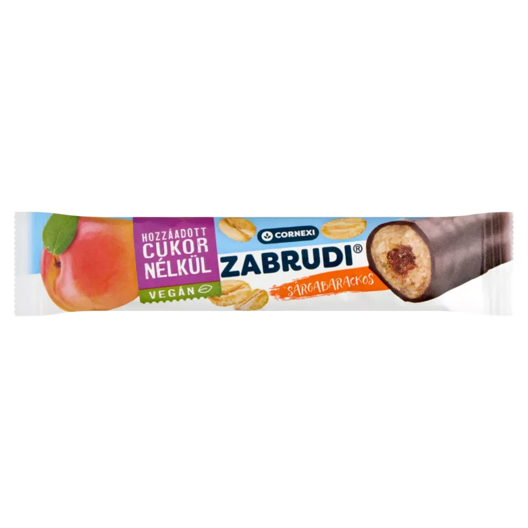 Cornexi sárgabarackos töltött zabrudi kakaós bevonattal, hozzáadott cukor nélkül 30 g