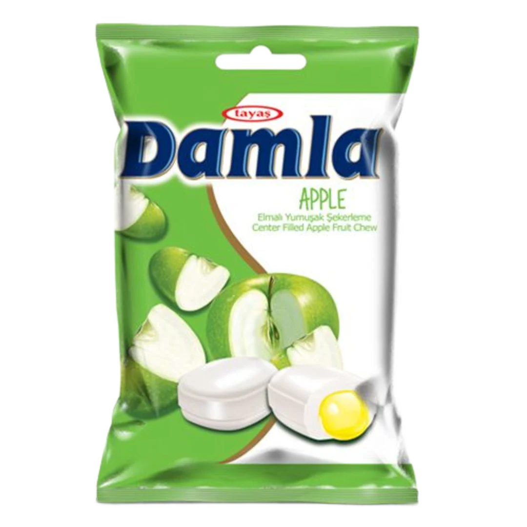 Damla zöldalma ízű töltött puha cukorka 90 g
