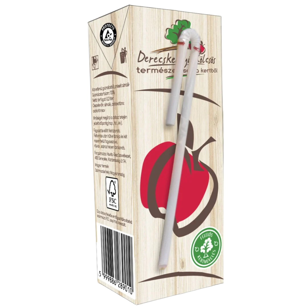 Derecskei 100% natúr rostos almalé szívószállal 200 ml
