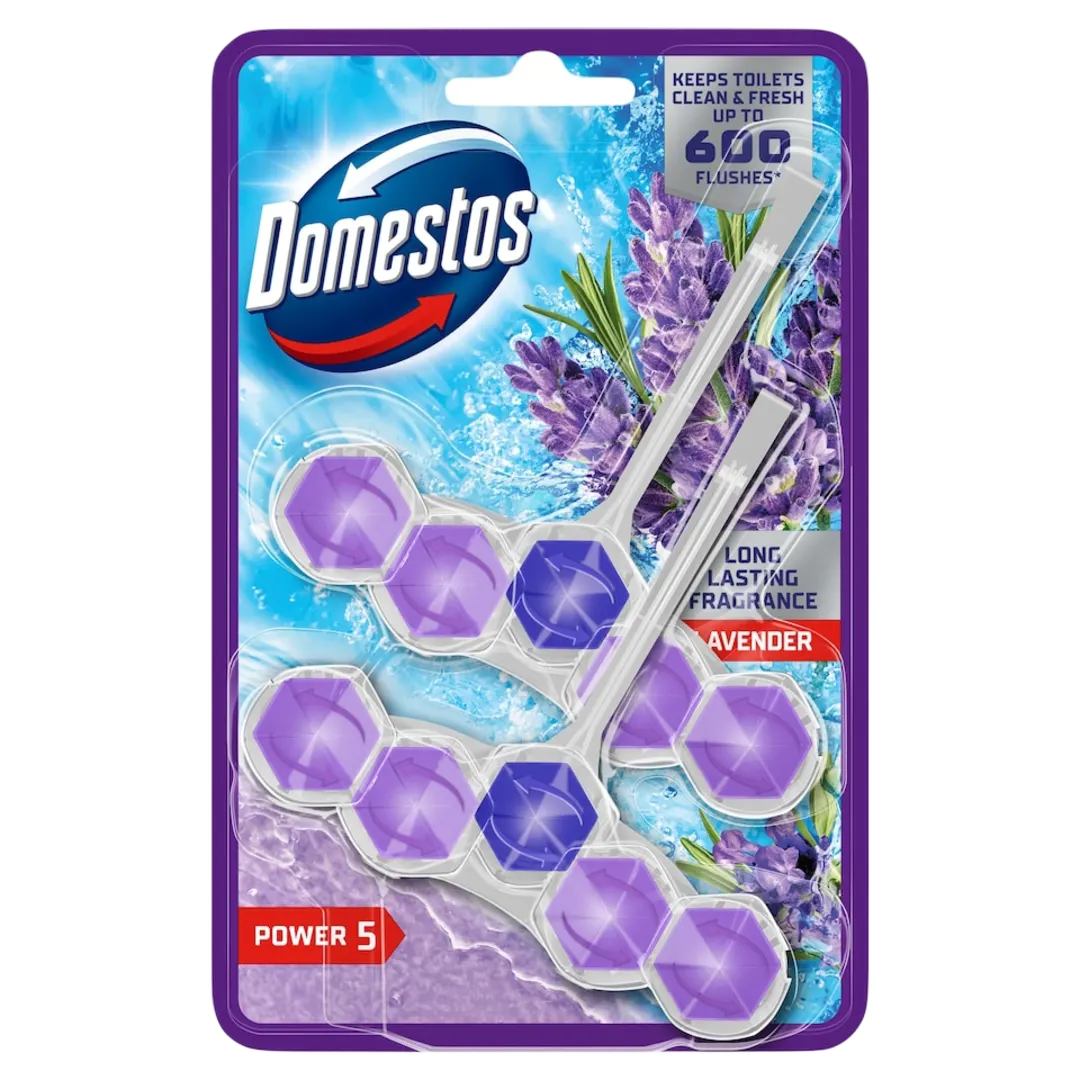 Domestos Power 5 Lavender WC-rúd - 2 × 50 g