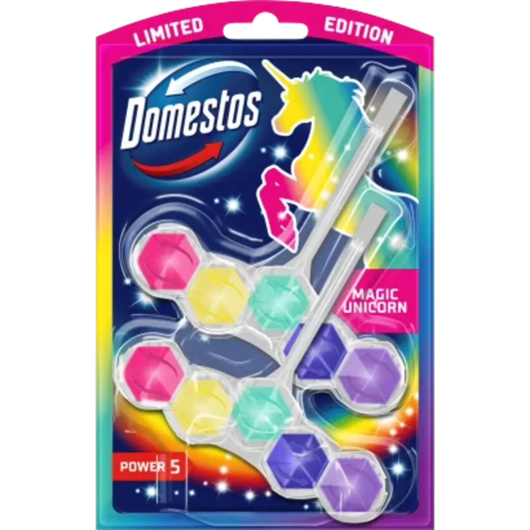 Domestos Power 5 Magic Unicorn WC-rúd - 5 × 50 g