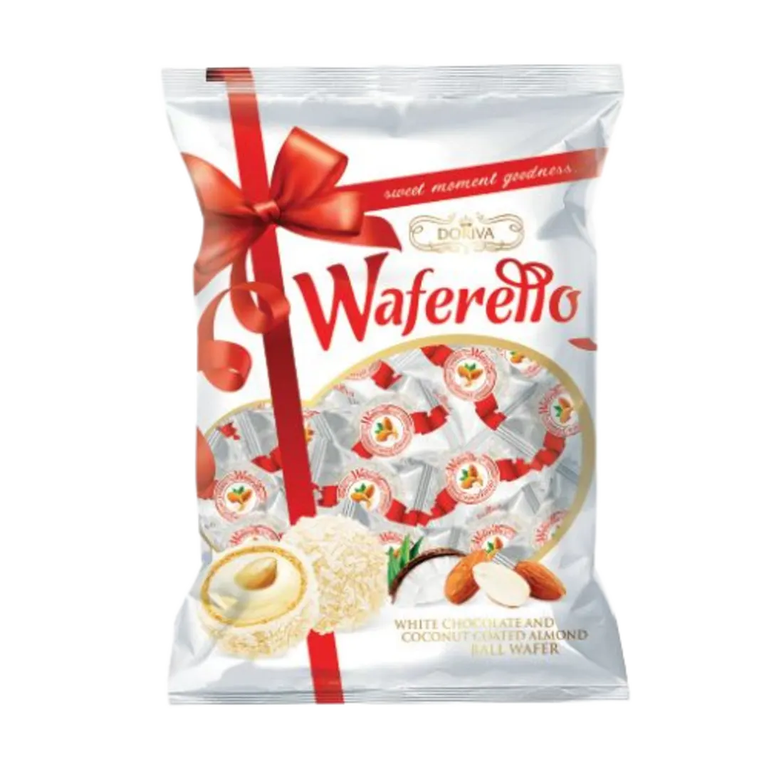 Doriva Waferello kókuszos ostyagolyó mandulakrémmel és egész mandulával 400 g