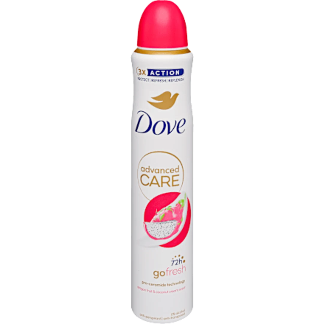Dove Go Fresh Dragon Fruit & Coconut Cream Scent dezodor spray, 150 ml