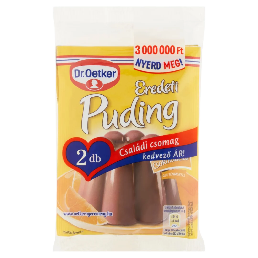 Dr. Oetker Eredeti Puding csokoládéízű gluténmentes pudingpor 2 × 44,5 g