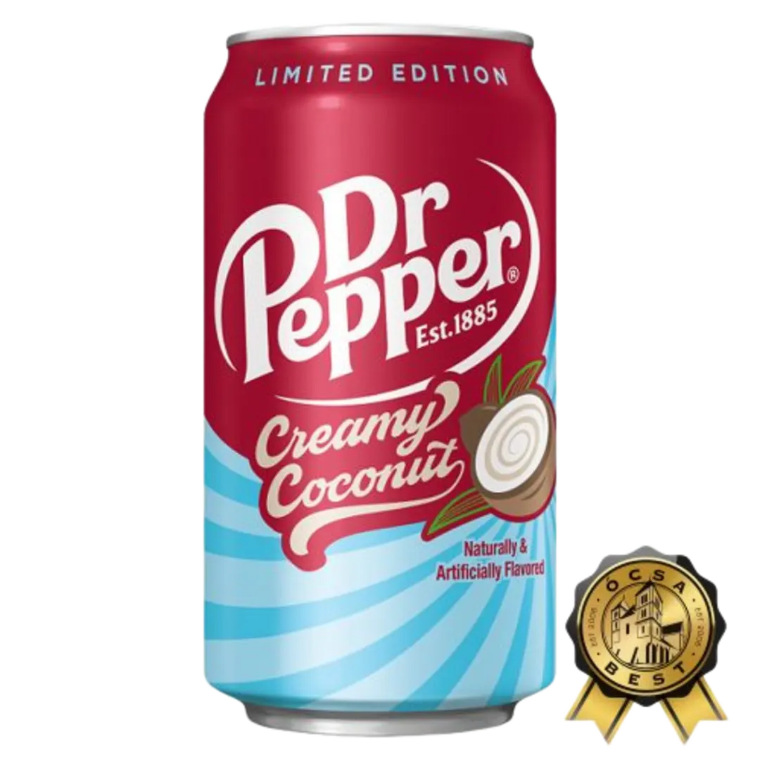 Dr Pepper Creamy Coconut krémes kókusz ízű szénsavas üdítőital DRS 355 ml