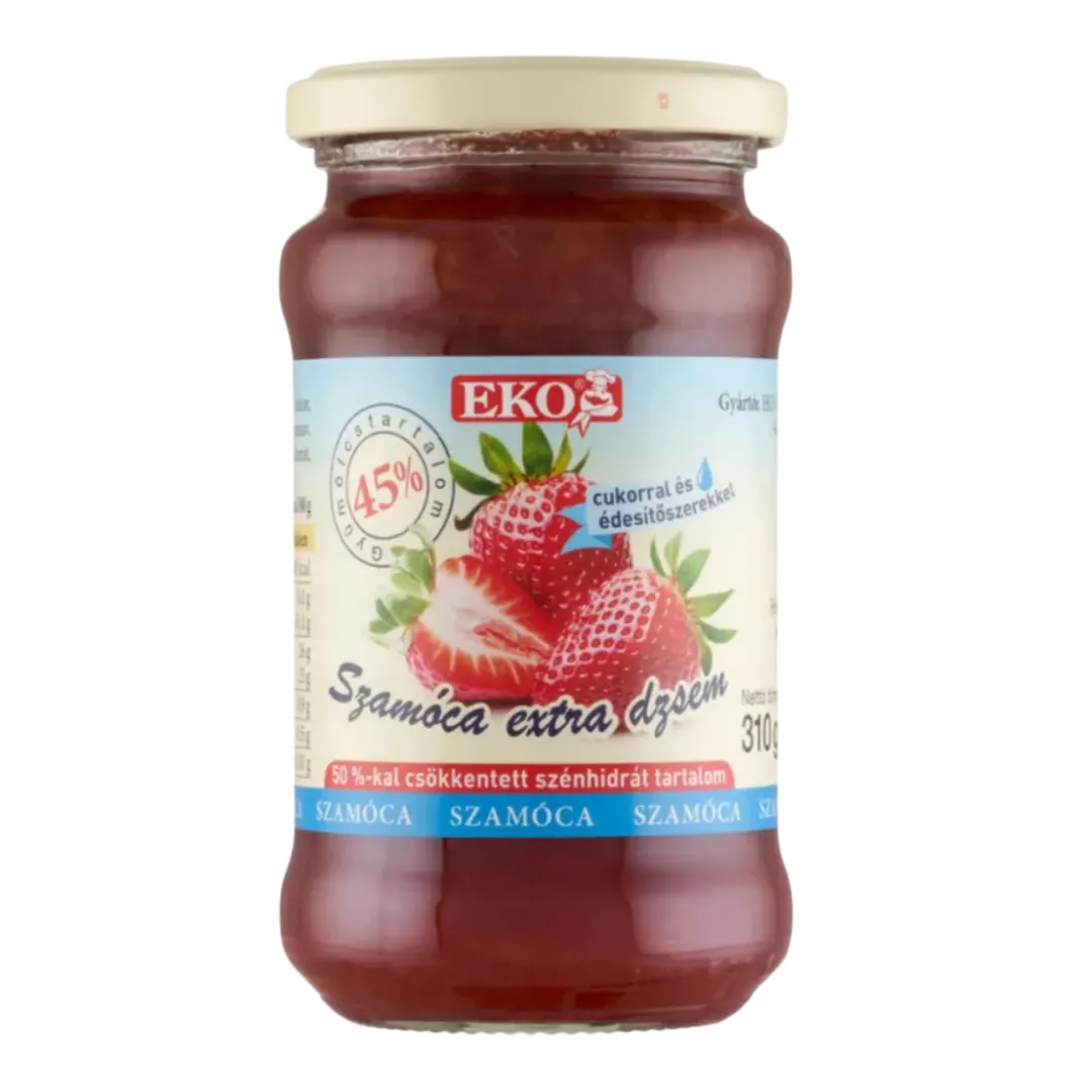 EKO sütésálló szamóca extradzsem cukorral és édesítőszerrel 310 g