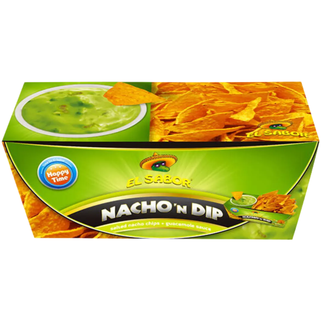 El Sabor Nacho 'N Dip sós nacho chips és guacamole szósz 175 g
