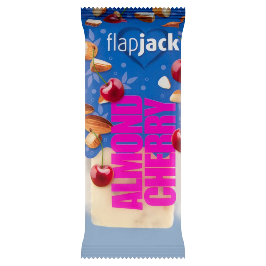 Flapjack meggyízű mandulás zabszelet cseresznyedarabokkal 100 g