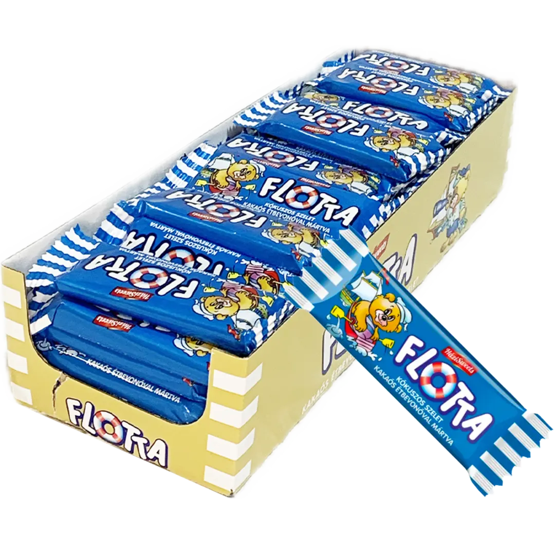 Flotta kókusz ízű kakaós étbevonóba mártott szelet 25 g