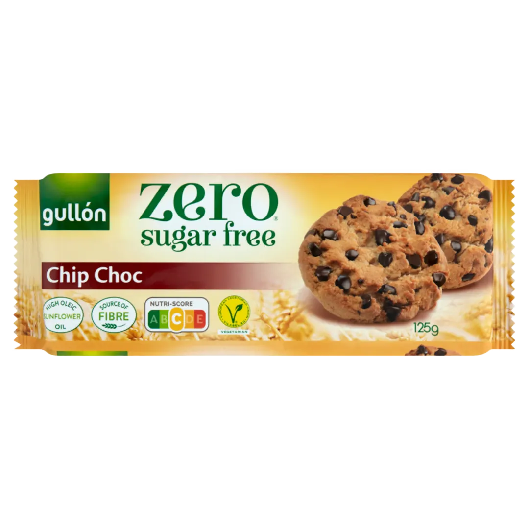 Gullón Zero csokoládédarabos keksz édesítőszerrel, hozzáadott cukor nélkül 125 g