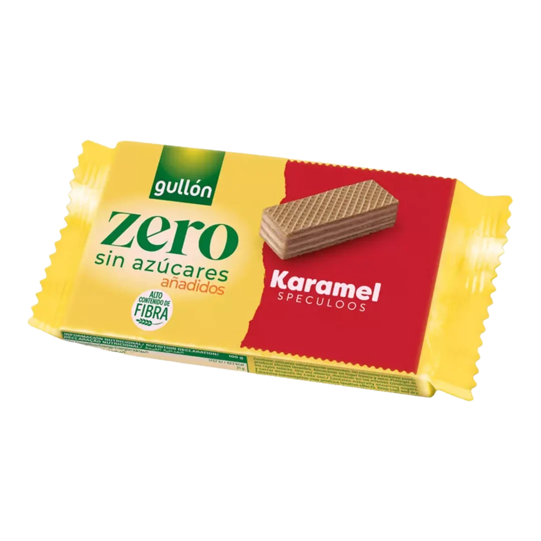 Gullón karamellás ostya édesítőszerrel, hozzáadott cukor nélkül 63 g