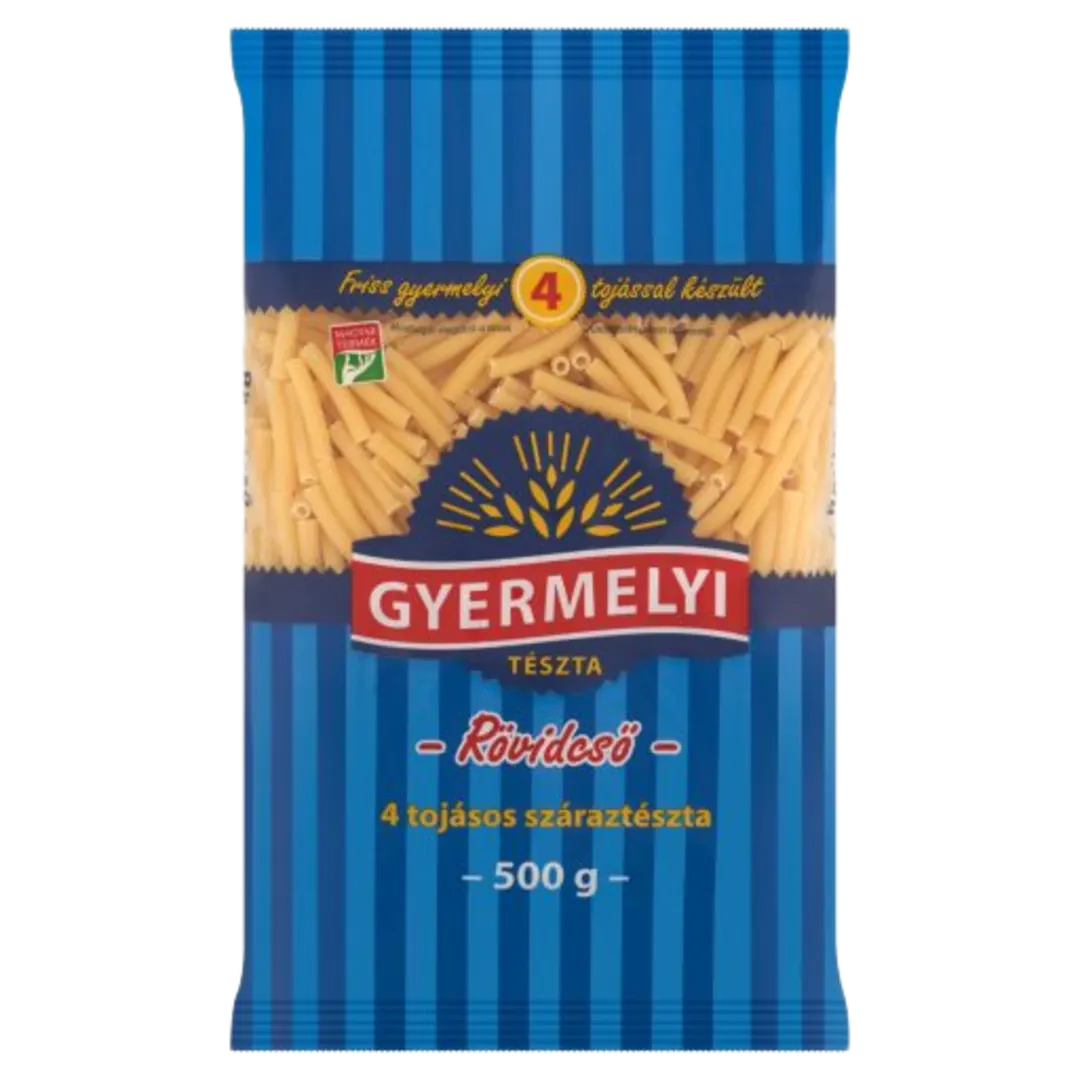 Gyermelyi rövidcső 4 tojásos száraztészta 500 g