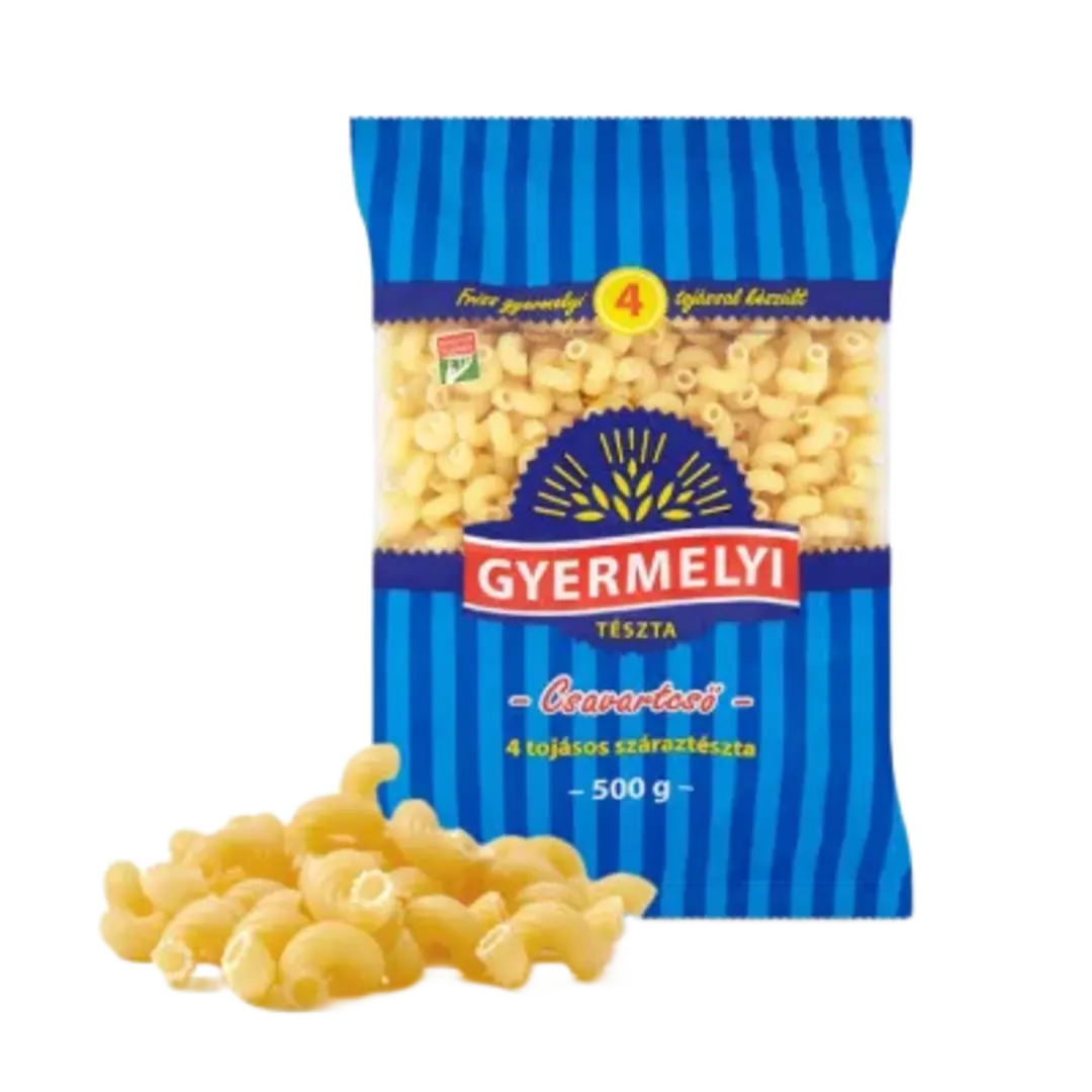 Gyermelyi csavartcső 4 tojásos száraztészta 500 g