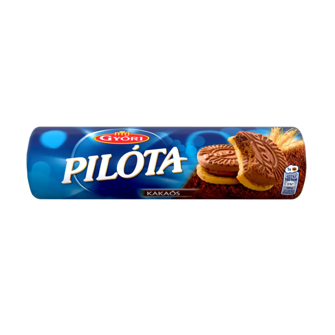 Győri Pilóta kakaós krémmel töltött omlós keksz 180 g