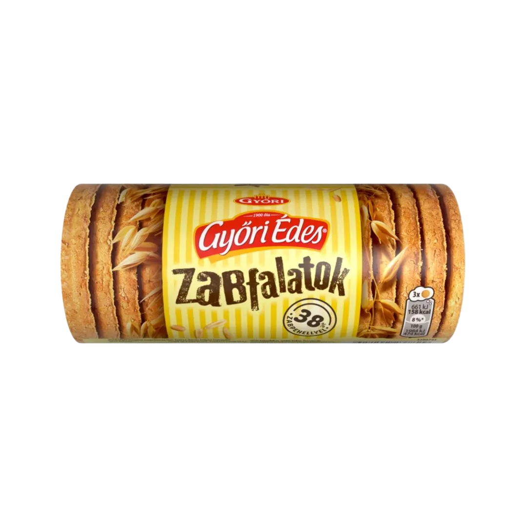 Győri Édes Zabfalatok zabpelyhes, omlós keksz 188 g