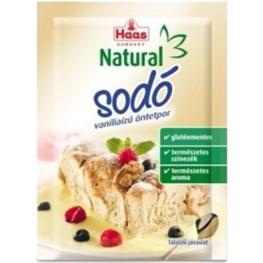 Haas Natural gluténmentes vaníliaízű sodó 15 g