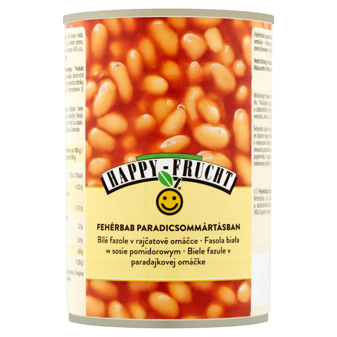 Happy Frucht fehérbab paradicsommártásban 400 g