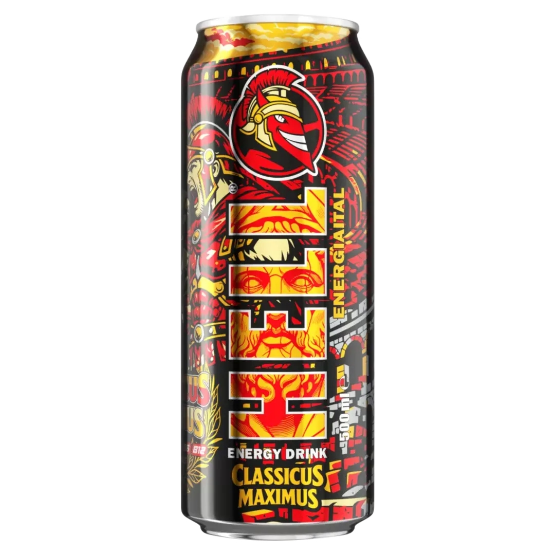 HELL Classicus Maximus tuttifrutti ízű szénsavas energiaital DRS 500 ml