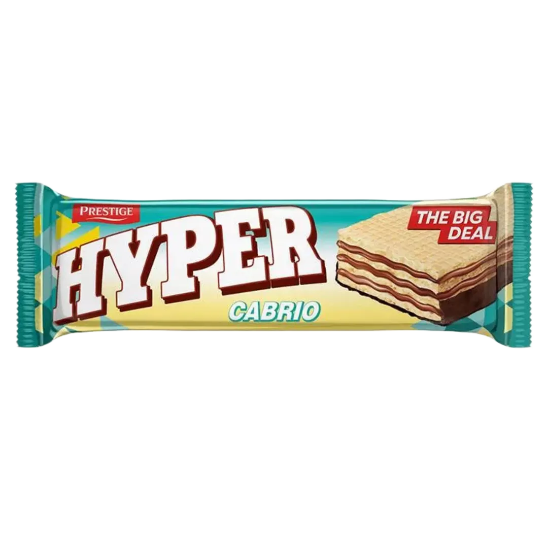 Prestige Hyper Cabrio félig mártott kakaós ostya 47 g