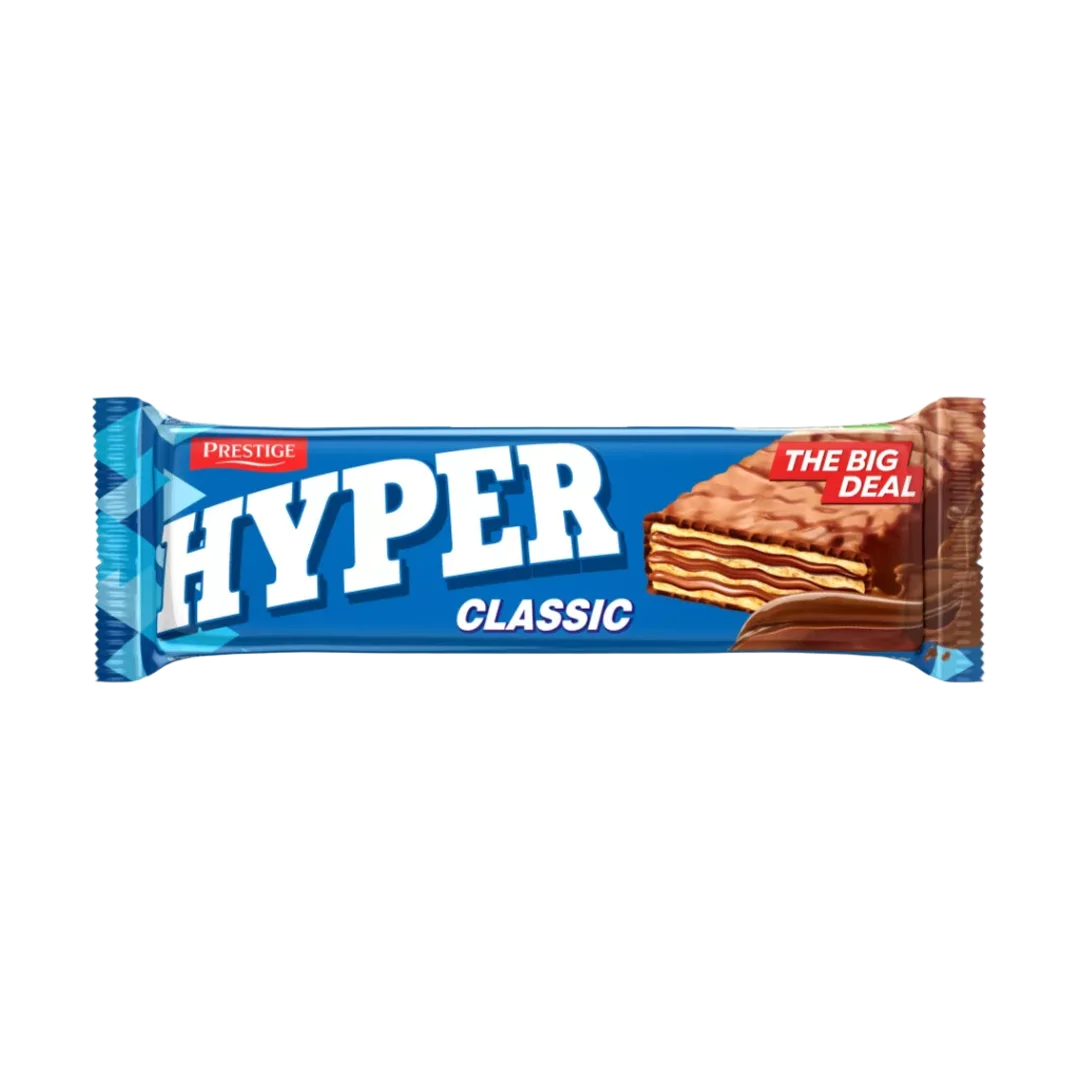 Prestige Hyper Classic kakaós krémmel töltött, kakaós bevonómasszával mártott ostya 50 g