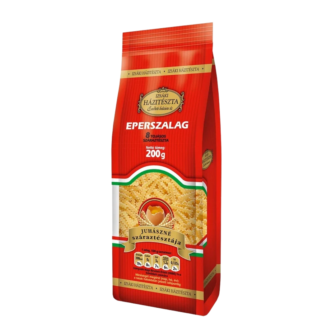 Izsáki Házitészta eperszalag 8 tojásos száraztészta 200 g